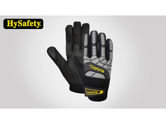TPR Knuckle Protection Heavy Duty Mechanic Gloves ถุงมือกีฬาป้องกันการกระแทก