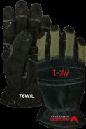 Firefighter Gloves Featuring NFPA 1970 Certification Treated Goatskin Palm Kevlar Back and Polyurethane Moisture Barrier