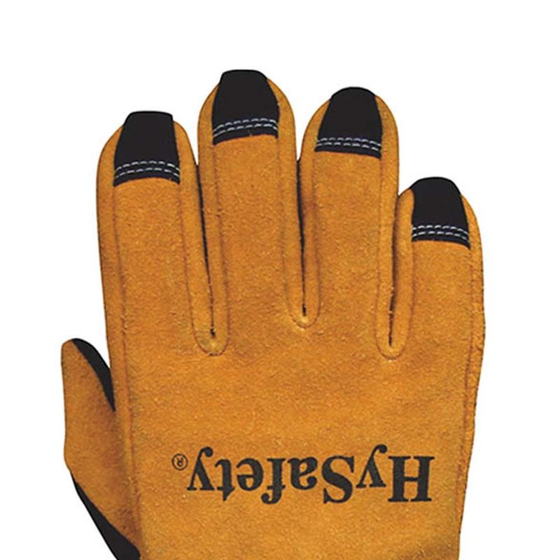 High Heat Resistance Firefighter Work Gloves 3D Shape Wristlet Cuff NFPA 1971